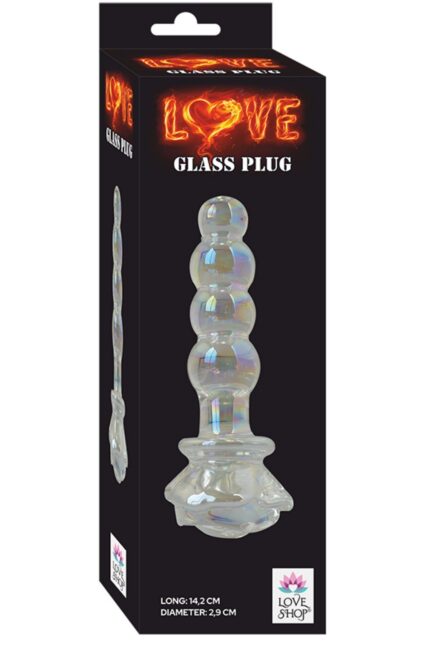 Cam Anal Plug – Özel Tasarım – Boğumlu-Cilt Dostu – Uzunluk 14,2 cm 2,9 cm En