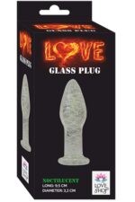 Parlayan Cam Anal Plug – LED Işık – Özel Tıpa – Kullanımı Kolay – Uzunluk 12.6 cm