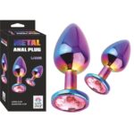 Metalik Neon Renkli Anal Plug – Metalik Renklerle Farklı Boyutlarda Anal Zevk
