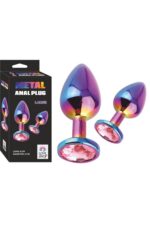 Metalik Neon Renkli Anal Plug – Metalik Renklerle Farklı Boyutlarda Anal Zevk