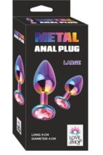 Metalik Neon Renkli Anal Plug – Metalik Renklerle Farklı Boyutlarda Anal Zevk
