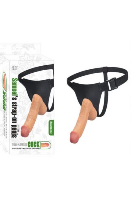 Samuel Belden Bağlamalı Penis 23 cm, 4 cm çap, ten rengi, vantuzlu, TPE. Gizli paket.