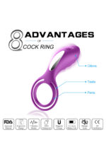Mor Penis Halkası Vibratör – Yüksek Frekans Titreşim – Eller Serbest – Ergonomik Tasarım