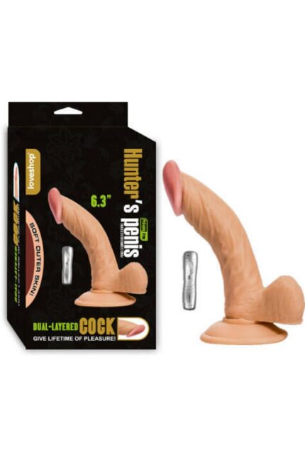 Hunter’s 16cm Realistik Penis – Açık Ten Rengi, Vantuzlu, Esnek Tasarım