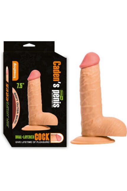 Caden’s Realistik Penis – 19cm, Açık Ten Rengi, Cilt Dostu & Vantuz Özellikli