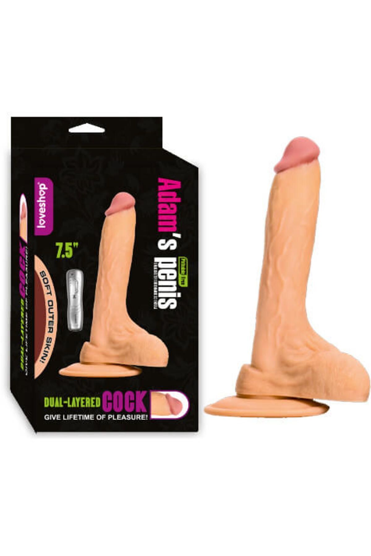 Adam’s 19cm Realistik Vibratör Penis – Esnek, Vantuzlu, Cilt Dostu Silikon İçerikli -Titreşimli Adam’s 19cm Realistik Vibratör Penis – Esnek, Vantuzlu, Cilt Dostu Silikon İçerikli -Titreşimli