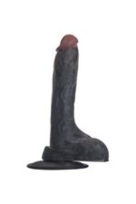 Adam’s 19cm Realistik Penis – Siyah Ten Rengi, Vantuzlu, Kaliteli TPE