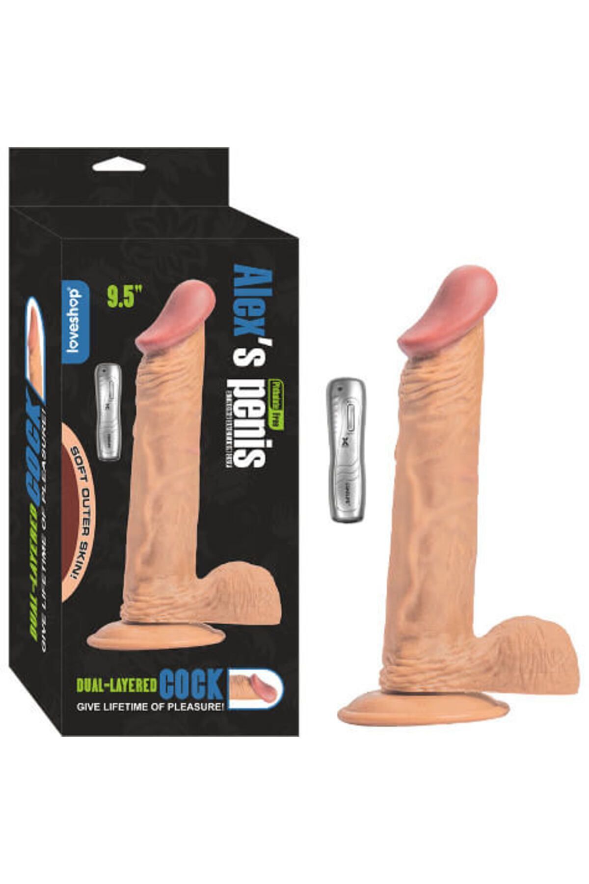 Alex 24,1 cm Titreşimli Penis 10 Farklı Mod, Vantuzlu, Ten Rengi, Esneklik, Gizli Paketleme Alex 24,1 cm Titreşimli Penis 10 Farklı Mod, Vantuzlu, Ten Rengi, Esneklik, Gizli Paketleme
