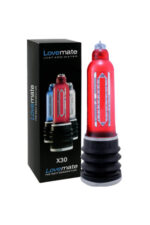 Lovemate x30 Sulu Kırmızı Basınç Göstergeli Vakum Pompası – Renkli ve Etkili