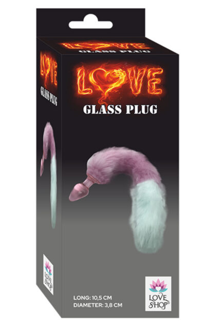 Pembe-Beyaz Tüylü Anal Plug – Kolay Temizlenebilir – Özel Tıpa – Uzunluk 9 cm +PELUŞ KUYRUK