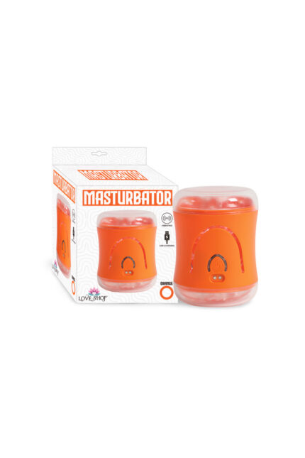 10 Modlu Titreşimli Erkek Mastürbatör – USB Şarjlı Kutulu ORANGE