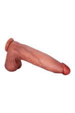 Mario Titreşimli Realistik Dildo – Çift Katman TPE, Kumandalı, 33 cm Vibratör