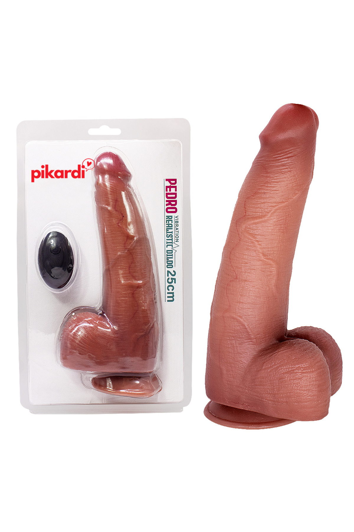 Pedro Titreşimli Realistik Dildo – Çift Katman TPE, Kumandalı, 25 cm Pedro Titreşimli Realistik Dildo – Çift Katman TPE, Kumandalı, 25 cm