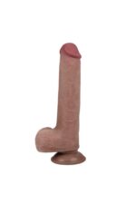 Double Layer Realistik Dildo – Çift Katman TPE, Güçlü Vantuzlu, 21 cm