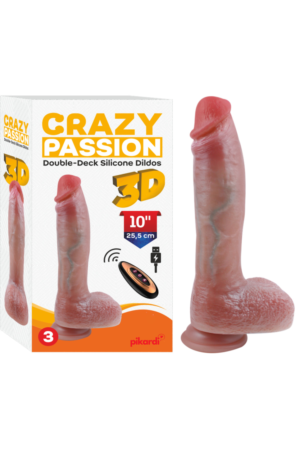 Crazy Çift Katmanlı-Aşağı Yukarı Hareketli-Uzun Realistik Vibratör – Çift Motorlu, Uzaktan Kumandalı Crazy Çift Katmanlı-Aşağı Yukarı Hareketli-Uzun Realistik Vibratör – Çift Motorlu, Uzaktan Kumandalı