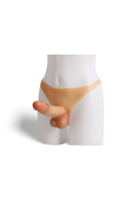 STRAP-ON HOLLOW İÇİ BOŞ Giyilebilir Silikon Penis – Belden Bağlamalı, 20 cm