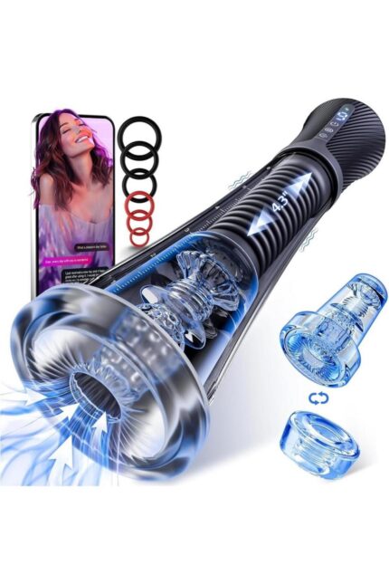 pro-Men App Kontrol Mastürbatör Bu Ürün,telefon Uygulamasıyla Kontrol Edilen,emiş ve Titreşim Özelliklerine Sahip Otomatik Erkek Mastürbatörüdür.9 Titreşim ve 5 Emiş Moduna Sahip Şarjlı