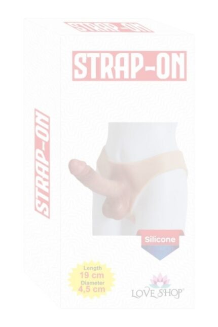 STRAP-ON GİYİLEBİLİR İÇİ DOLU- GİYİLEBİLİR SİLİKON PENİS UZUNLUĞU 24 CM, 4,5 CM GENİŞLİKTE KULLANILABİLİR BOYU 19 CM