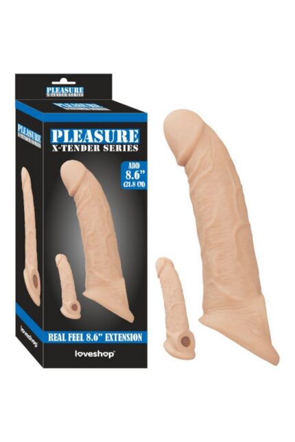 REALİSTİK TESTİS GEÇMELİ PENİS KILIFI/6,6 UZATMA/21,8 CM