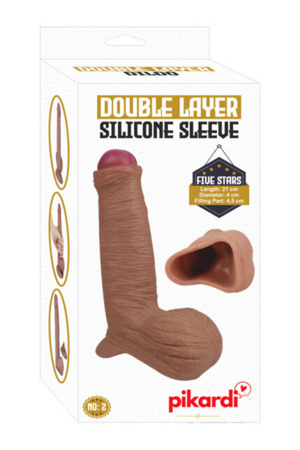 Testislere Özel, İçine Girebilen Bölüm – Özel Üretim Penis Kılıfı – DOUBLE LAYER SİLİCONE SLEVE