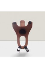 Silikon Kavisli 17 cm Boyunda 4 cm Dolgu İçi Boş Orjinal Kemerli Belden Bağlama – Kahverengi