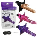 Harness-rabbit Dong Titreşimli Strapon Ten Rengi- – 8,5 ‘ UZUNLUK – 10 FARKLI TİTREŞİM MODU – TAVŞAN ŞEKLİNDE UYARICILI