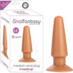 Boğumlu Anal Plug – Uzun ve Özel Tasarımlı Açık Ten Renginde Anal Zevk Vantuzlu