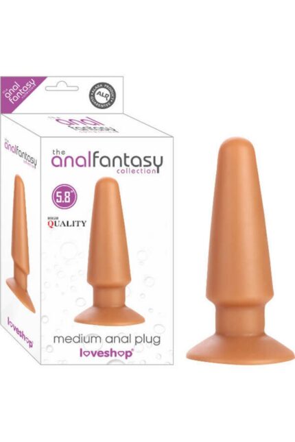 Boğumlu Anal Plug – Uzun ve Özel Tasarımlı Açık Ten Renginde Anal Zevk Vantuzlu