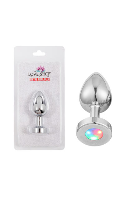 Metal Anal Plug Işıklı Medium Işıklı Metal Plug Max. Çap 3.4 cm Max. Uzunluk 8 cm net Ağırlık 107 gr GÜMÜŞ RENKLİ