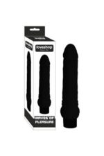 Siyah Titreşimli Damarlı Dildo – Esnek Yapı, Ten Hassasiyeti