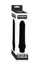 Siyah Titreşimli Damarlı Dildo – Esnek Yapı, Ten Hassasiyeti
