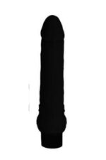 Siyah Titreşimli Damarlı Dildo – Esnek Yapı, Ten Hassasiyeti