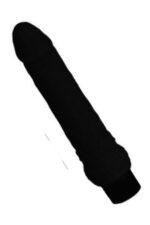 Siyah Titreşimli Damarlı Dildo – Esnek Yapı, Ten Hassasiyeti
