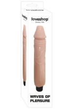 Açık Ten Renkli Titreşimli Damarlı Vibratör Dildo –