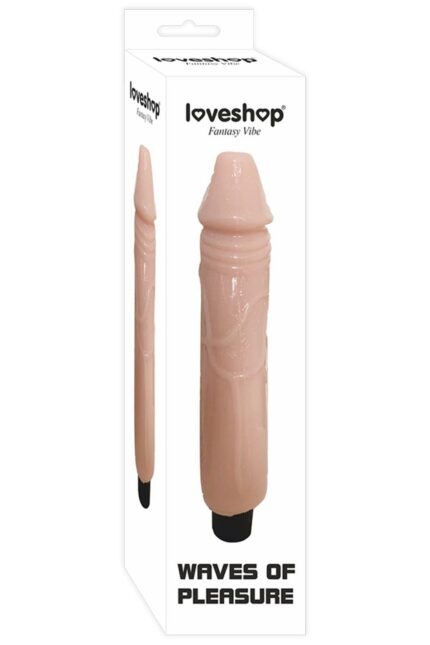 Açık Ten Renkli Titreşimli Damarlı Vibratör Dildo –