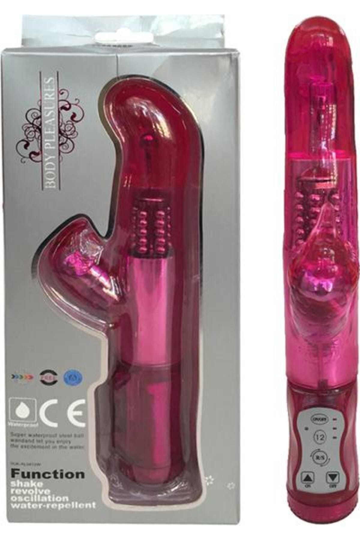 Pembe Rotasyonlu Döner Başlıklı Titreşimli Tavşan Vibratör Su Geçirmez 23 cm 12 Fonksiyon Pembe Rotasyonlu Döner Başlıklı Titreşimli Tavşan Vibratör Su Geçirmez 23 cm 12 Fonksiyon
