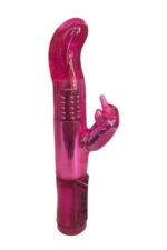 Pembe Rotasyonlu Döner Başlıklı Titreşimli Tavşan Vibratör Su Geçirmez 23 cm 12 Fonksiyon