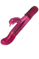 Pembe Rotasyonlu Döner Başlıklı Titreşimli Tavşan Vibratör Su Geçirmez 23 cm 12 Fonksiyon