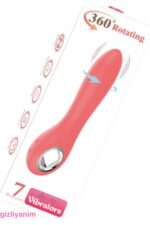 gizlipaketim / 360 Rotation Vibrators 360 Derece Hareket Kabiliyeti Klitoris Uyarıcılı 19 cm Uzunluk 7 Fonksiyonel Titreşimli Waterproff Özellik Turuncu Renkli