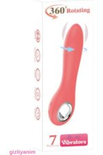 gizlipaketim / 360 Rotation Vibrators 360 Derece Hareket Kabiliyeti Klitoris Uyarıcılı 19 cm Uzunluk 7 Fonksiyonel Titreşimli Waterproff Özellik Turuncu Renkli