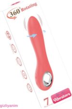 gizlipaketim / 360 Rotation Vibrators 360 Derece Hareket Kabiliyeti Klitoris Uyarıcılı 19 cm Uzunluk 7 Fonksiyonel Titreşimli Waterproff Özellik Turuncu Renkli