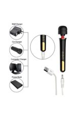 Felipa Massage Vibrator % Slikon Su Geçirmez ve Şeffaf Siyah Özel Vibratör – 12 Mod – Haz Tırtıklı Tasarım – G Noktası Uyarıcılı 32 cm Büyük Boy Ultra Güçlü Titreşim