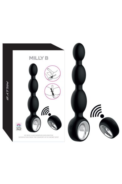 Milly B Vibratör Uzaktan Kumandalı Anal Plug 12 Titreşim Modu Anal-Vajinal Kullanıma Uygun Prostatik Kullanıma Uygun