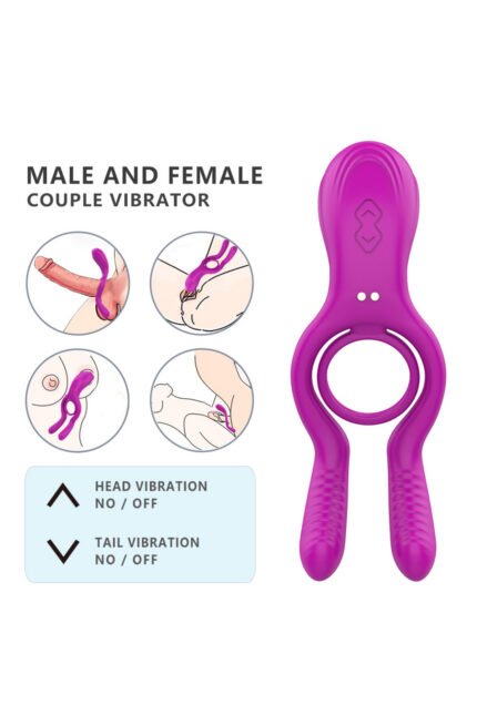 Singun B Pembe Renkli Vibratör 12 Titreşim Modu Güçlü Titreşim Ile Bayanı ve Erkeği Uyarır Erkeğin Ereksiyonda Kalmasına Destek Veren Ring