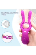 Singun B Pembe Renkli Vibratör 12 Titreşim Modu Güçlü Titreşim Ile Bayanı ve Erkeği Uyarır Erkeğin Ereksiyonda Kalmasına Destek Veren Ring