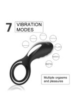 Siyah Penis Halkası Vibratör – Yüksek Frekans Titreşim – Eller Serbest – Ergonomik Tasarım CLİTORİS UYARICILI RİNG
