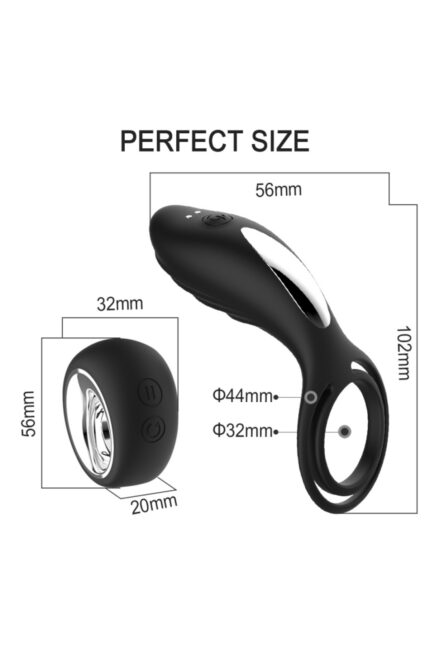 SLİPPER REMOTE SİYAH RENKLİ CLİTORİS UYARICILI RİNG 11 CM UZUNLUK, 5.5 CM EN 12 EXTRA GÜÇLÜ TİTREŞİM
