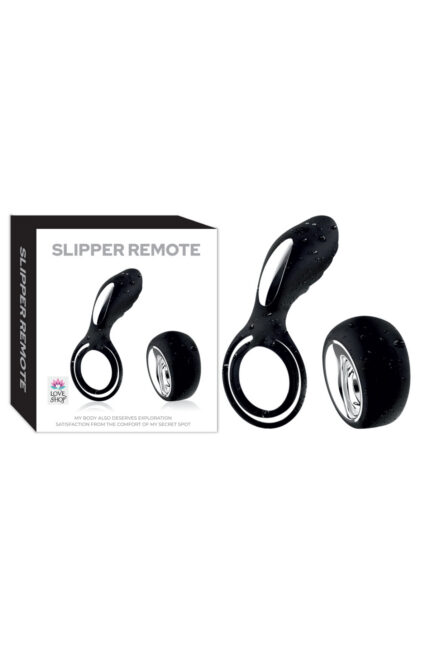 SLİPPER REMOTE SİYAH RENKLİ CLİTORİS UYARICILI RİNG 11 CM UZUNLUK, 5.5 CM EN 12 EXTRA GÜÇLÜ TİTREŞİM