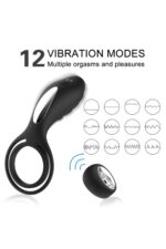 SLİPPER REMOTE SİYAH RENKLİ CLİTORİS UYARICILI RİNG 11 CM UZUNLUK, 5.5 CM EN 12 EXTRA GÜÇLÜ TİTREŞİM