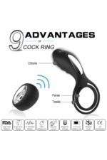 SLİPPER REMOTE SİYAH RENKLİ CLİTORİS UYARICILI RİNG 11 CM UZUNLUK, 5.5 CM EN 12 EXTRA GÜÇLÜ TİTREŞİM